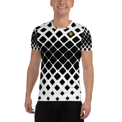 Black And White Royal Entourage Men's Athletic T-shirt