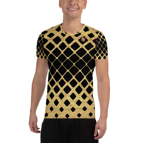 Black And Gold Royal Entourage Men's Athletic T-shirt