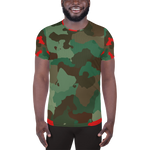 Red Flaire Camouflage Men's Athletic T-shirt