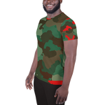 Red Flaire Camouflage Men's Athletic T-shirt