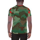 Red Flaire Camouflage Men's Athletic T-shirt