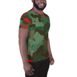 Red Flaire Camouflage Men's Athletic T-shirt