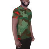 Red Flaire Camouflage Men's Athletic T-shirt